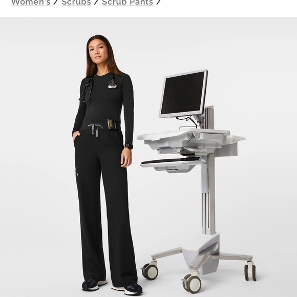 Figs Other - Black Figs Isabel Wide Leg Scrub Pants